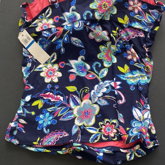 New Anne Cole Standard Twist Front Underwire Cup Sized Tankini Swim Top 40D/38DD - Picture 11 of 11